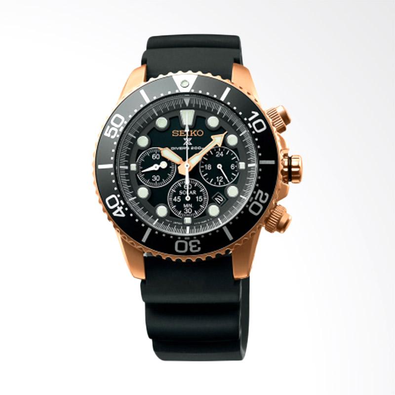Jual Seiko Prospex Sea Divers Chronograph Rubber Watch Jam Tangan Pria -  Rosegold Black [SSC618P1] di Seller Simple Watch - Kota Medan, Sumatera  Utara | Blibli