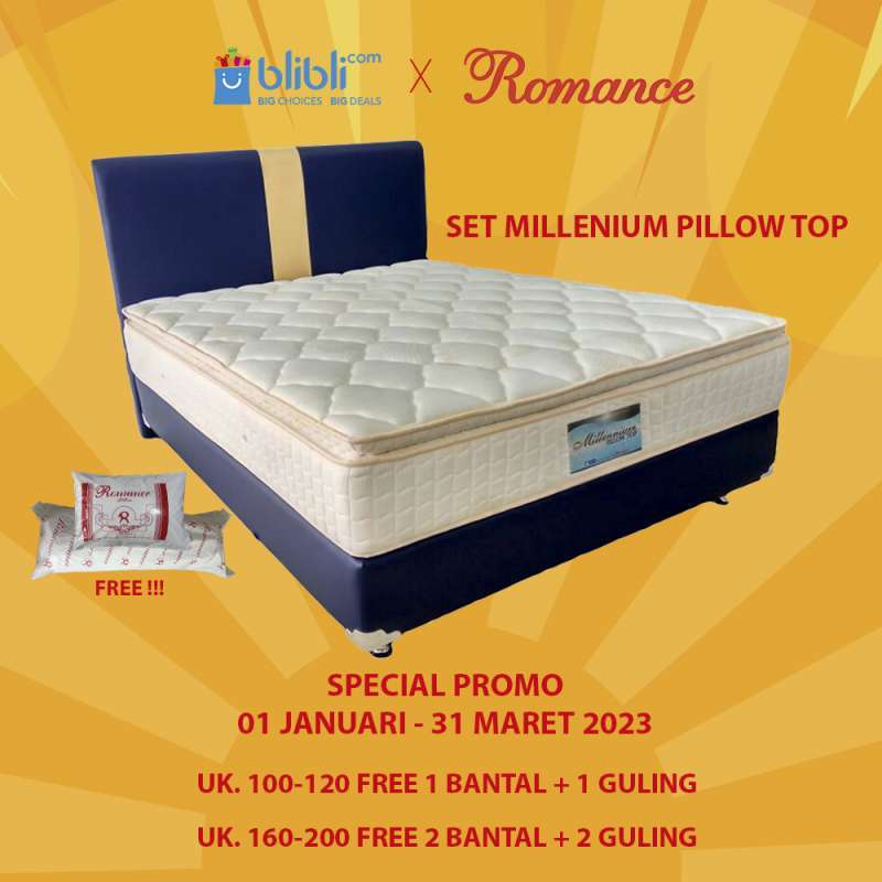 Harga spring store bed pillow top