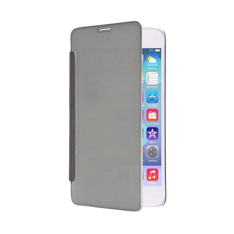 Jual Wallet Mirror View Flip Cover Casing For Samsung Galaxy J7 Max Silver Online November 2020 Blibli Com