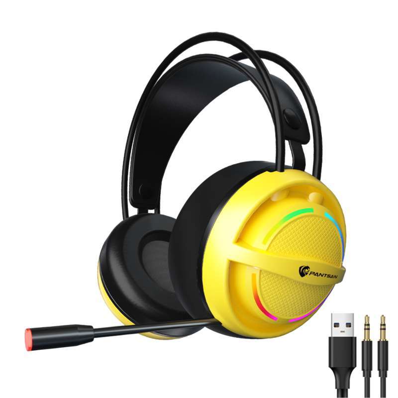 Wired USB Gaming Headset LED Light 