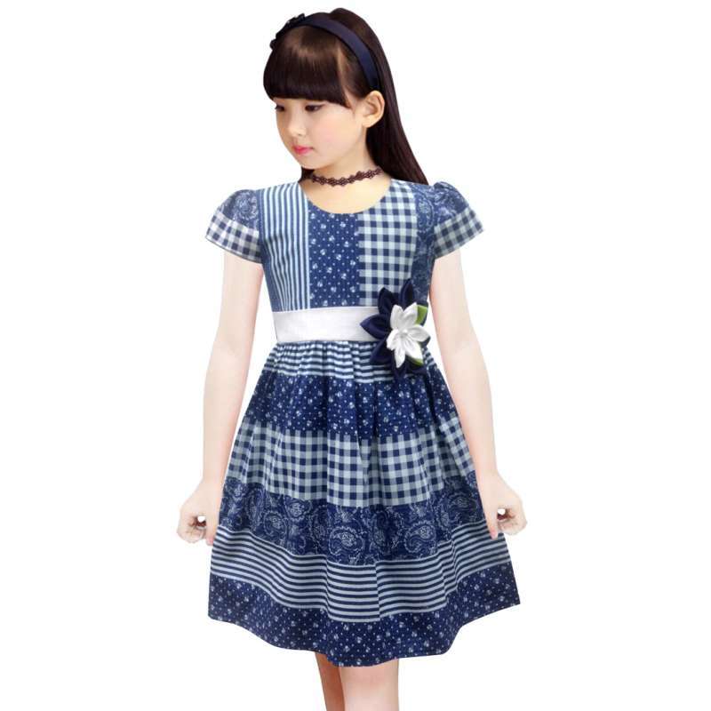 Two Mix Dress Anak Fashion Motif Batik Usia 1-12 Tahun Y864