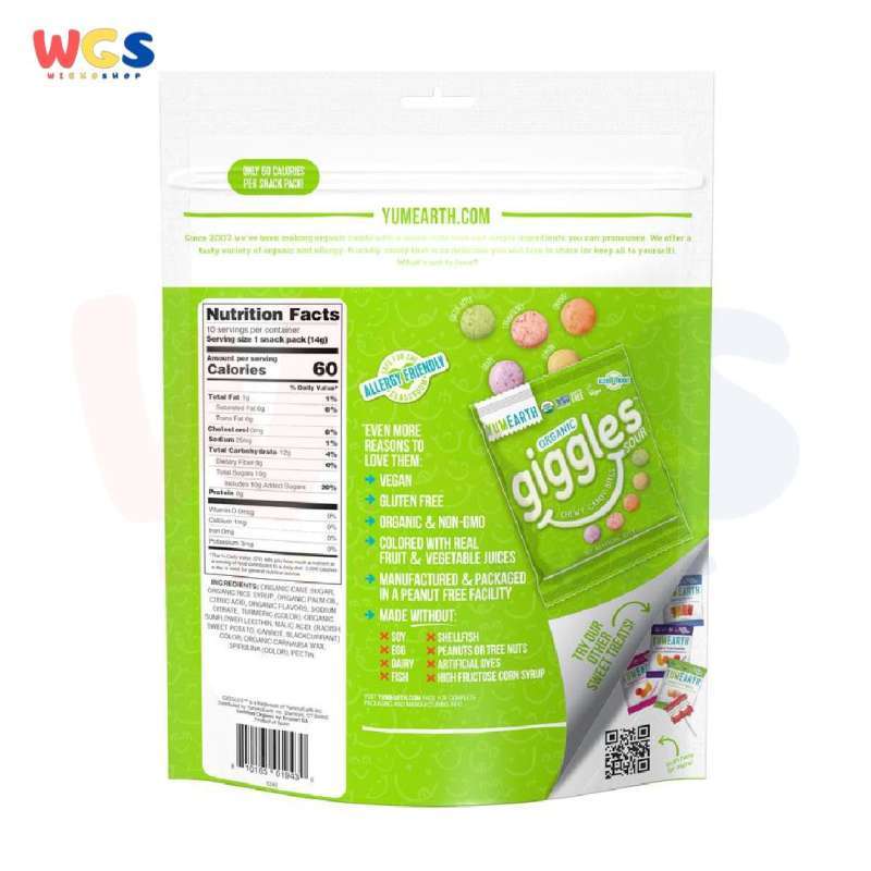 Jual Permen YumEarth Organic Giggles Sour Chewy Candy Bites ...