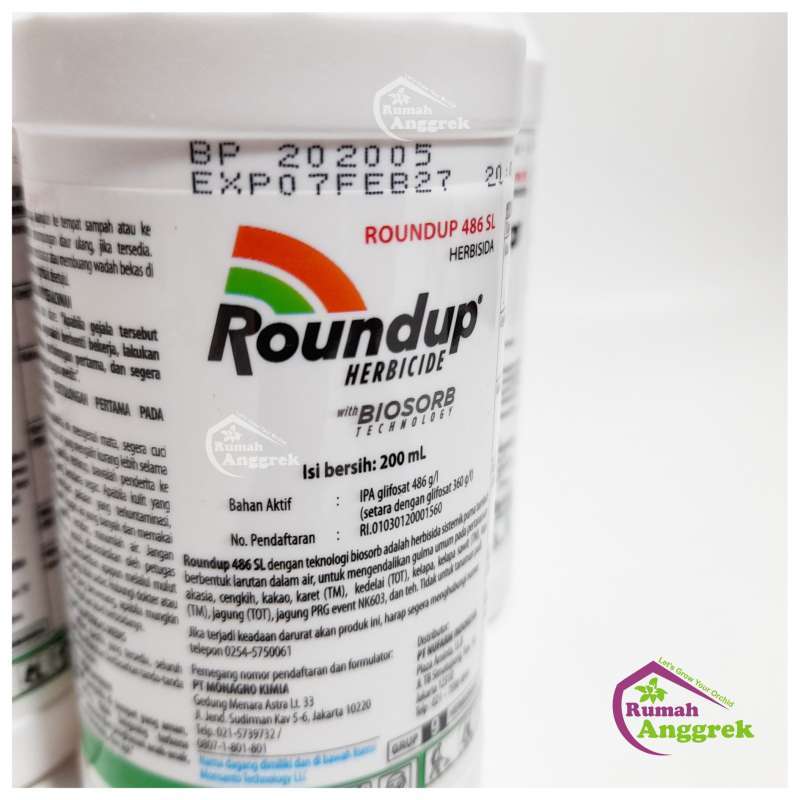 Promo Herbisida Roundup 486 SL 200 ml obat racun rumput gulma ...