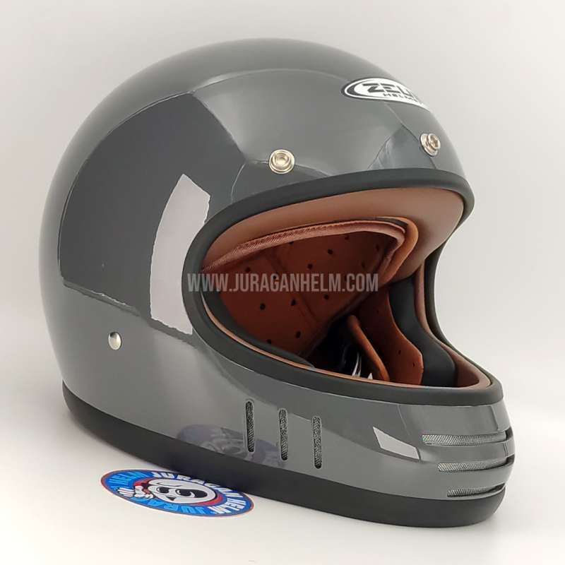 Helm Retro Casco Zeus 816 Jual Zeus Zs-816c Grey Glossy Fullface