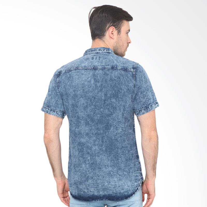 Jual MENTLI Denim Kemeja Pria - Blue 