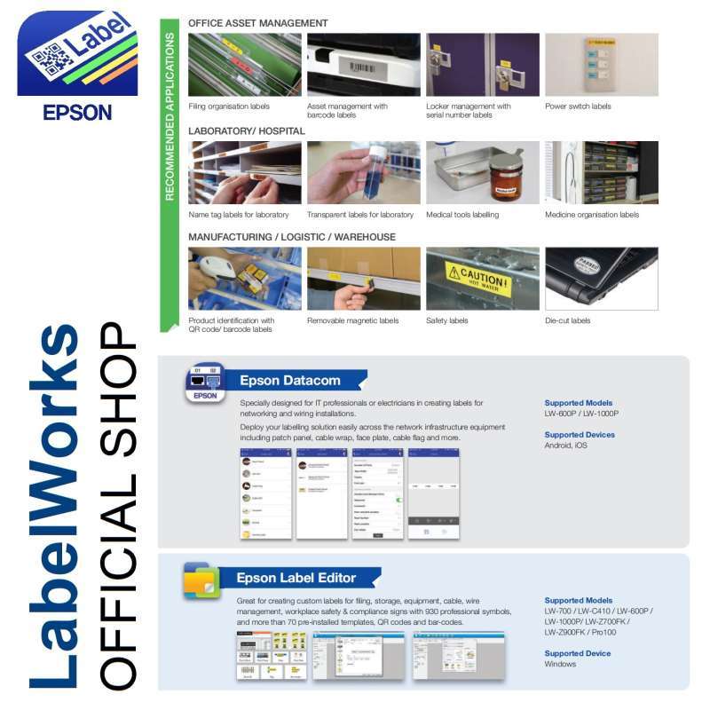 Promo Epson LabelWorks LW-700 Portable & PC Connectable Label ...