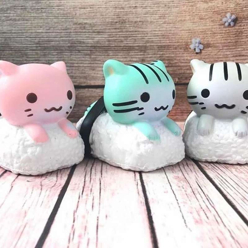 CAT SUSHI SQUISHY ORIGINAL licensed toysboxshop puni ibloom rare new