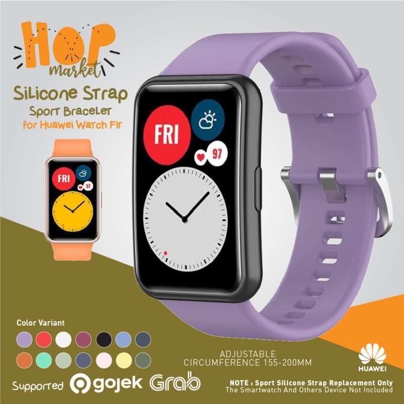 Silicone Strap for Huawei Watch Fit Rubber Silikon Tali Jam Smartwatch Silicon