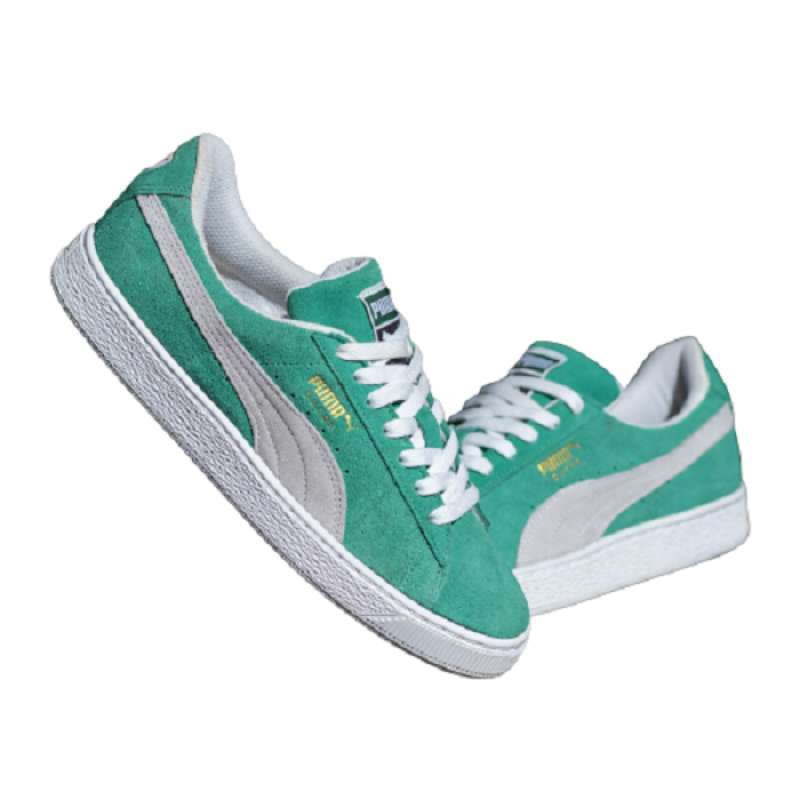 Puma suede classic deals electric green white