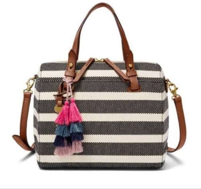 Jual Fossil Rachel Satchel Black Stripe ZB7498080 Tas Wanita di