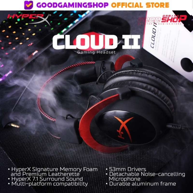 Jual HyperX Cloud II - Pro Gaming Headset - Red di Seller GOOD GAMING SHOP  - Kota Jakarta Pusat, DKI Jakarta | Blibli