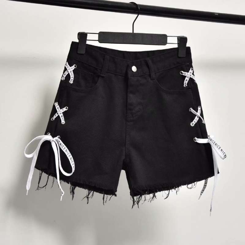 Promo IELGY Frayed bandage high waist 