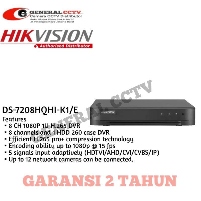 Dvr Channel Hikvision 7208-HQHI-M1/E Turbo HD