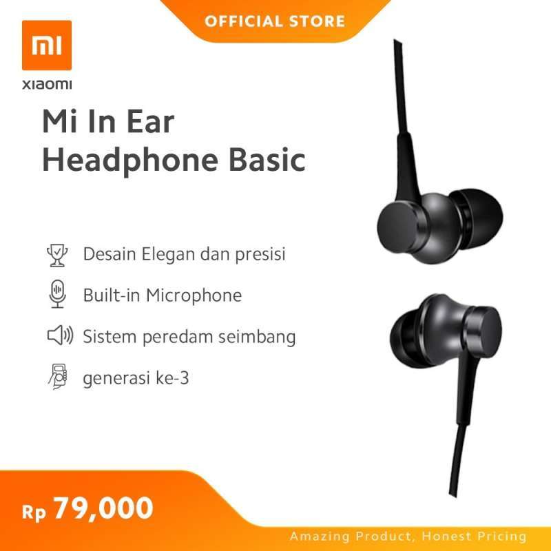 Xiaomi Mi In-Ear Basic Black 6970244522184 | CSmobiles