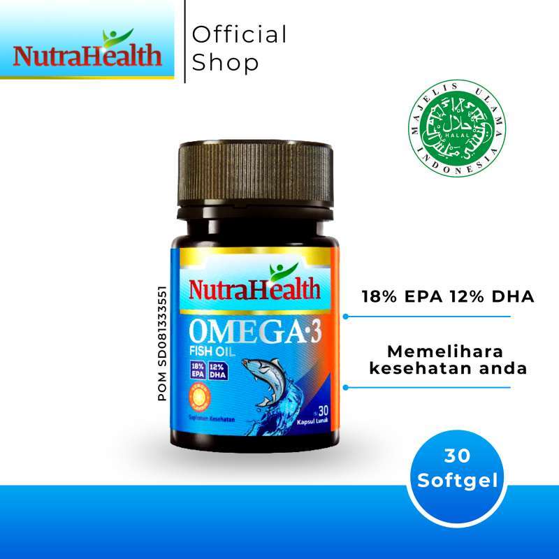 Promo Nutrahealth Omega 3 Fish oil 18% EPA 12% DHA Nutra Health Isi 30  Kapsul Lunak di Seller NutraHealth Official Store - Kota Jakarta Timur, DKI  Jakarta | Blibli