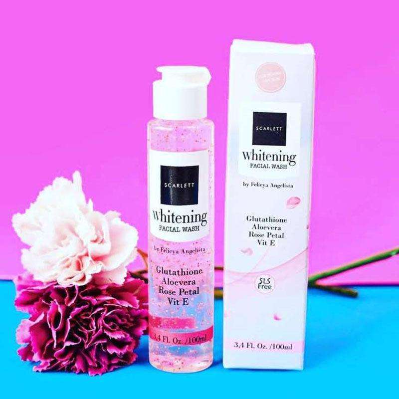 Scarlett Whitening Facial Wash - Sabun Pemutih Wajah - Sabun Cuci Muka  Kusam - Sabun Wajah Glowing - Sabun Pembersih Wajah Penghilang Bruntusan