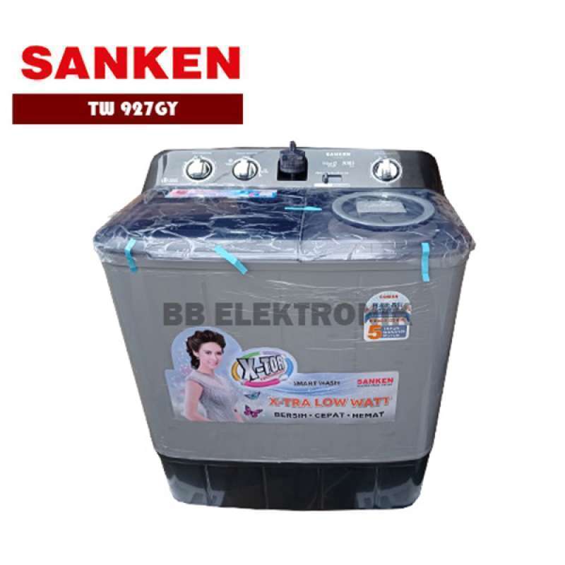 Jual Sanken TW 927GY Mesin Cuci 2 Tabung Hijab Series Kapasitas 8