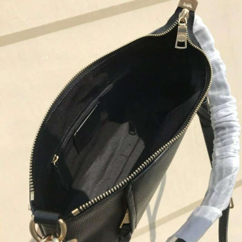 Coach 1597 Small Marlon Shoulder Bag in Black Refined Pebble