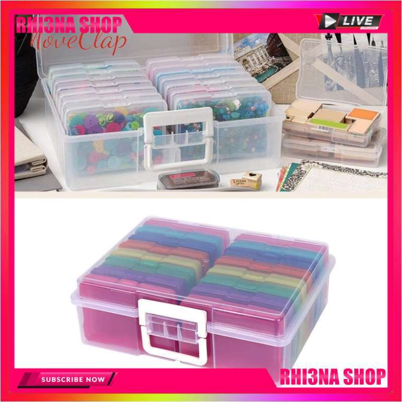 Jual Photo Storage Box 4x6 Crafts Seeds Stickers Cards Case Container  Colorful di Seller Homyl - Shenzhen, Indonesia