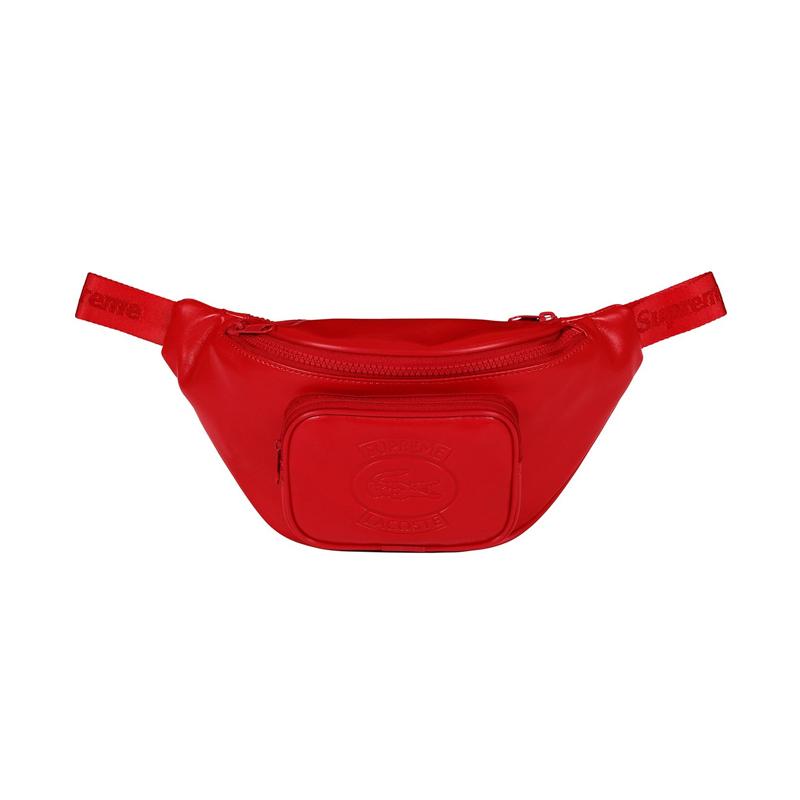 supreme lacoste waist bag red