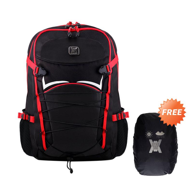 Gear Bag Andromeda Tas Laptop Backpack - Black Red + Free Raincover