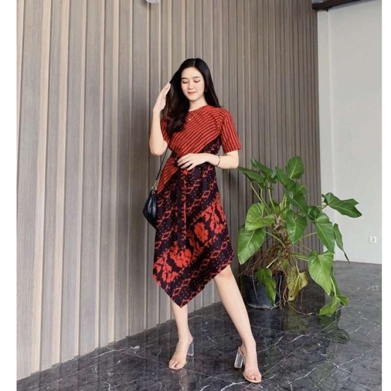Dress batik sales elegant