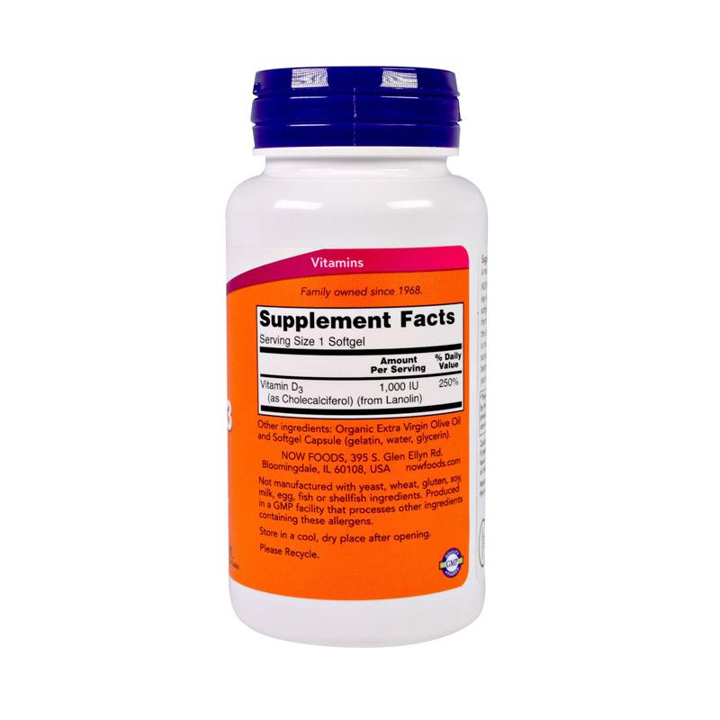 Jual Now Foods Vitamin D3 1000iu 180 Softgels Now Vit D3