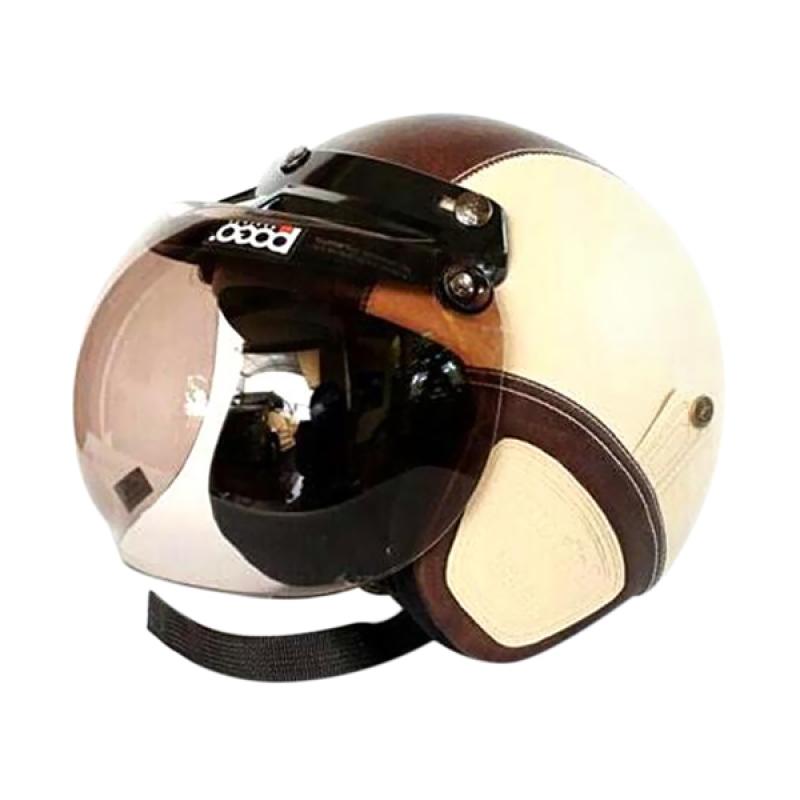 Helm top retro kulit