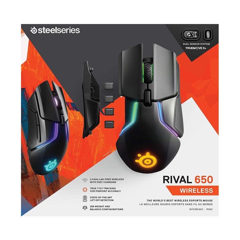 Jual Steelseries Rival 650 Wireless Gaming Mouse Black With Truemove3 Dual Sensor Online Desember 2020 Blibli