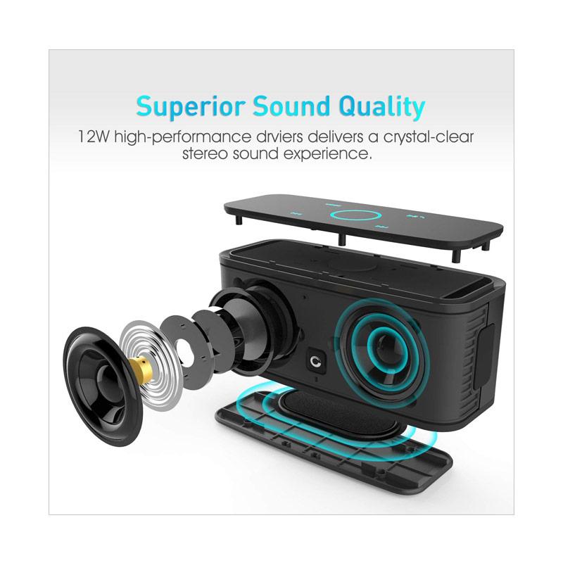 Jual Doss Soundbox Touch Wireless Portable Speaker Black Online Februari 2021 Blibli