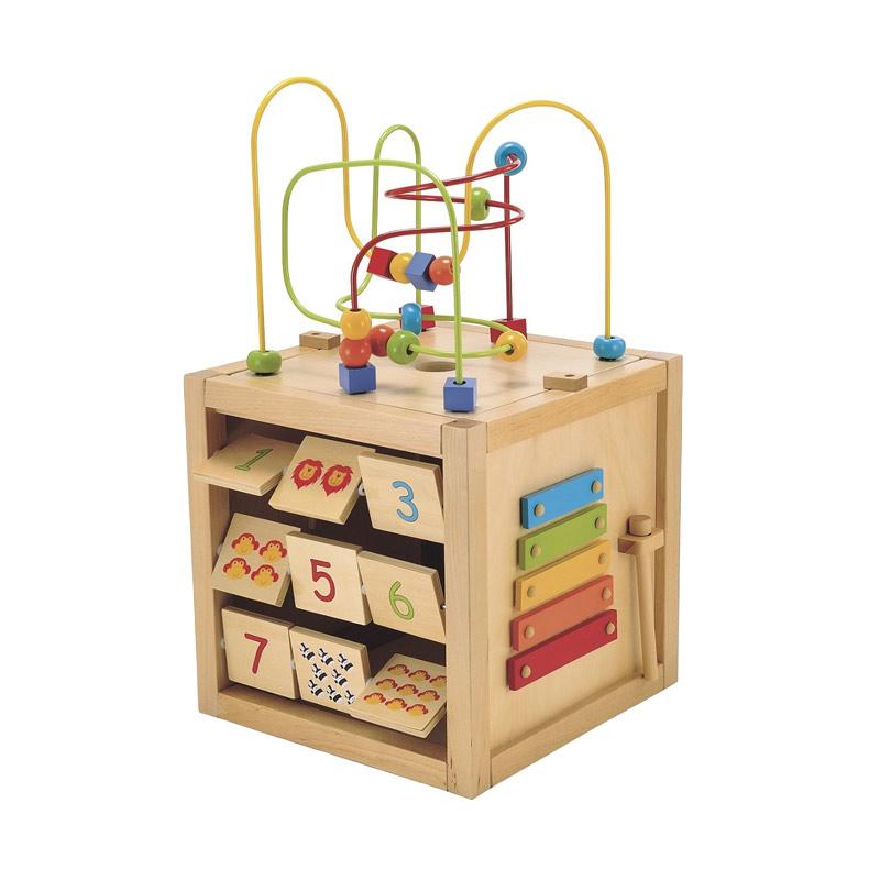 Elc Giant Wooden Activity Cube Mainan Edukasi Anak