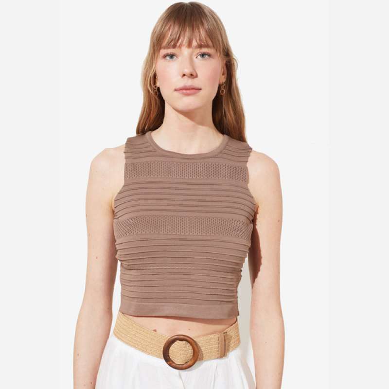 Jual Trendyol Knitted Crop Top Wanita 