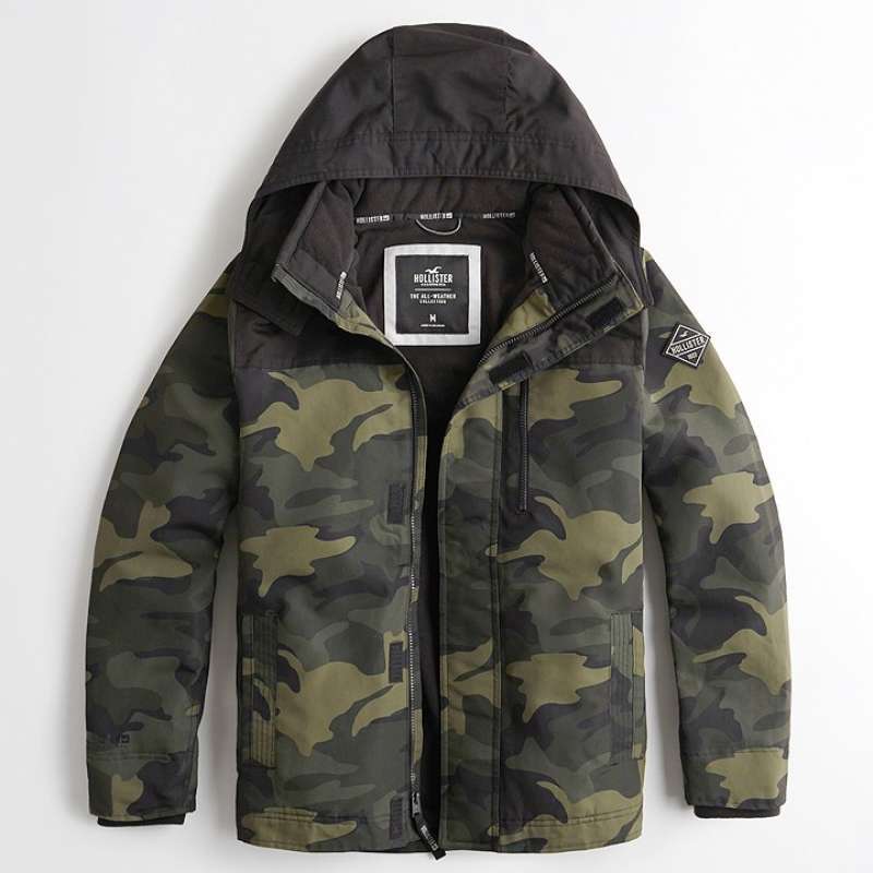 Jual Jaket Hollister All Weather Fleece Lined Jacket Original