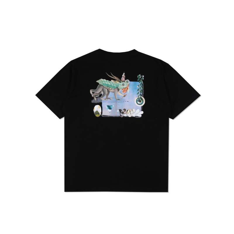 Oxford Society x Resatio Succula Black T-Shirt for Adult Kaos Oversize Pria