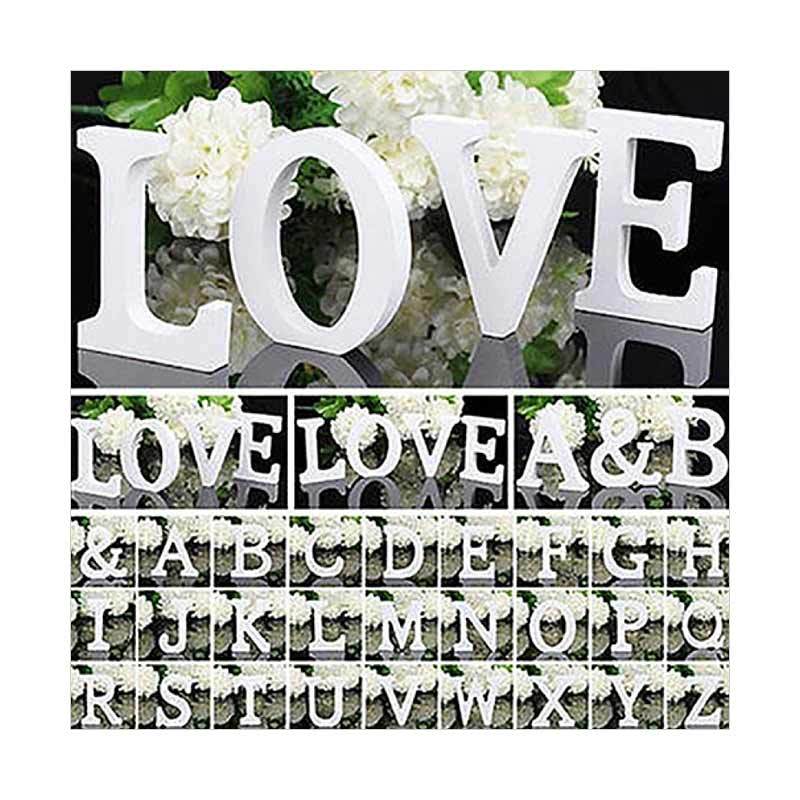 Jual Bluelans Large Wooden Letter Alphabet Wall Hanging Wedding