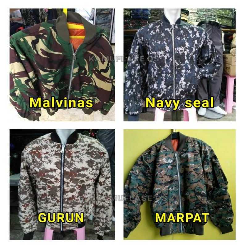 Jual Jaket bomber army Termurah loreng Malvinas Au gurun MARPAT