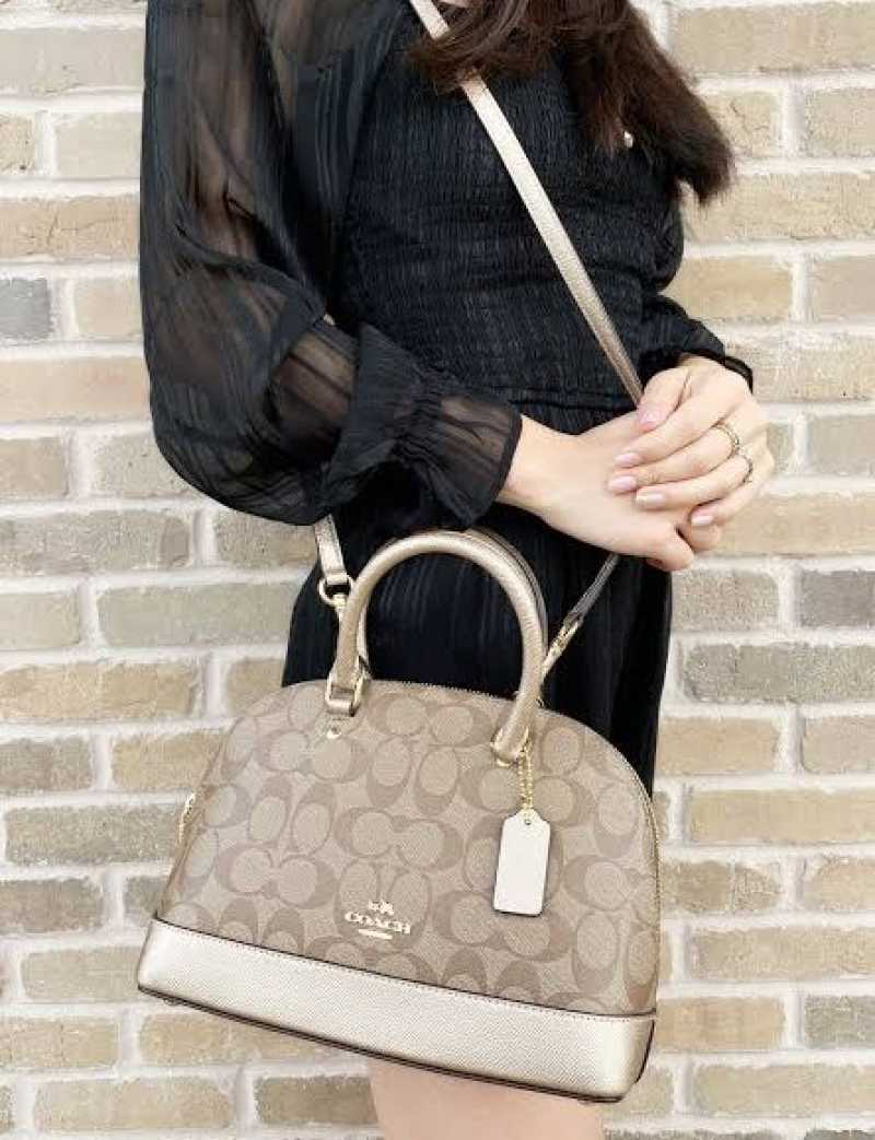 PO) Coach Mini Sierra Satchel in Signature Canvas