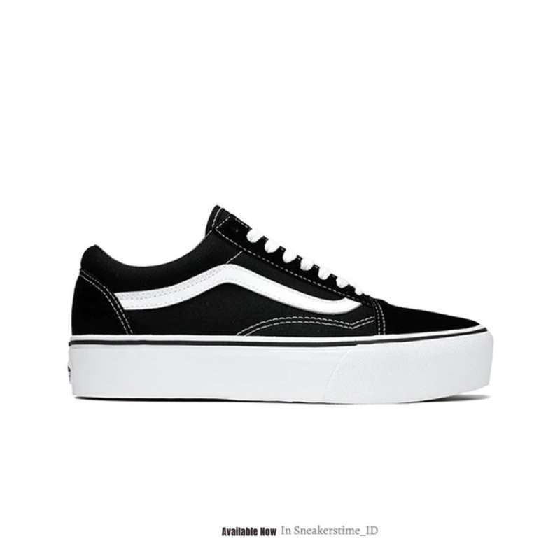 platform black vans old skool