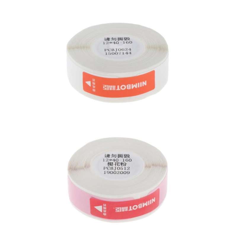 2x Thermal Label Printer Price Tag Address Sticker Paper Roll Pink White