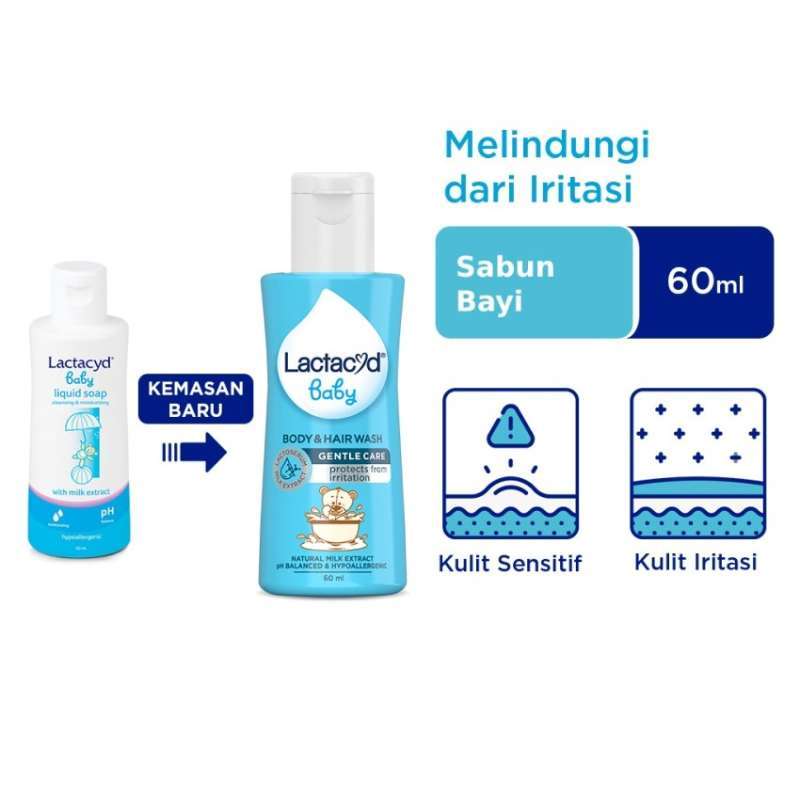 Jual Lactacyd Baby Liquid Soap 60ml Sabun Mandi Cair Bayi Anti - Main Image