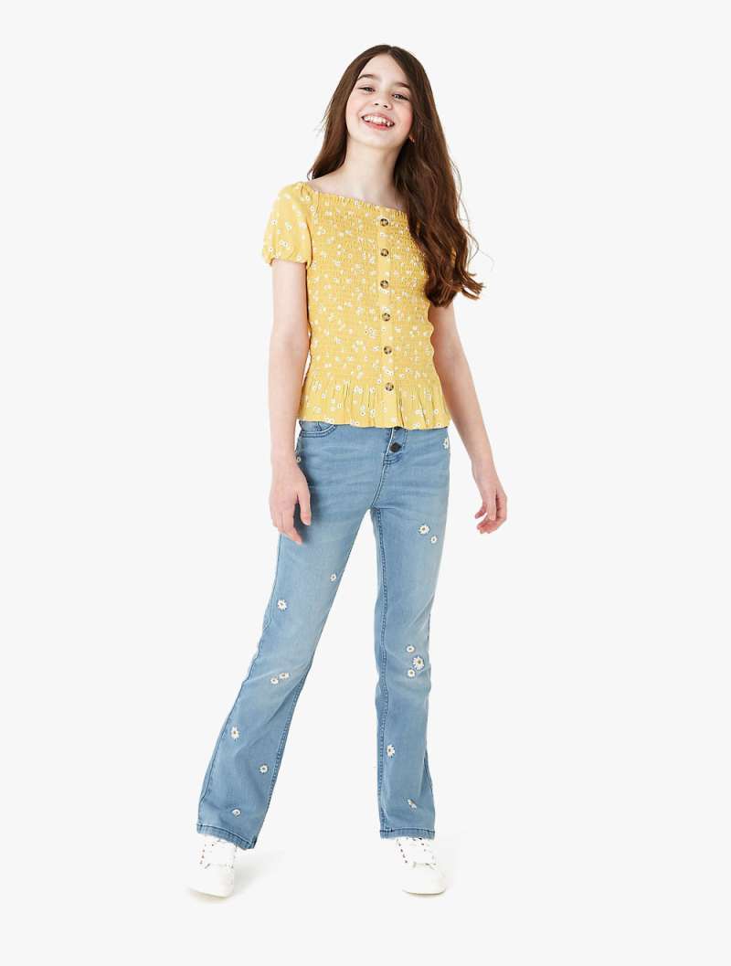 Celana Jeans Anak Perempuan-Cotton Rich 