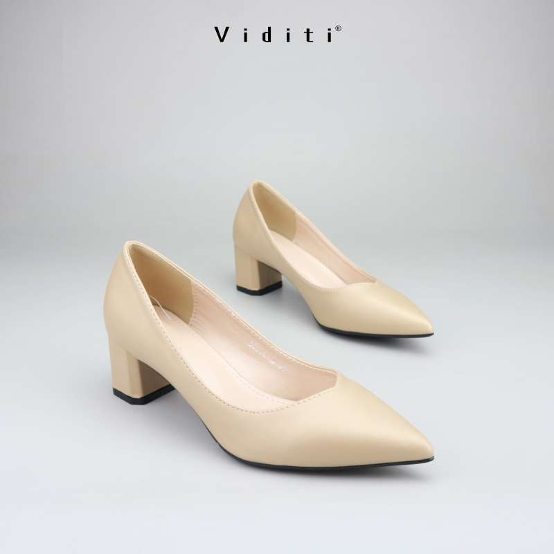 Viditi 5 Warna Block Heels 4 cm Freya Doff Sepatu Basic Wanita Import Tapak Tahu