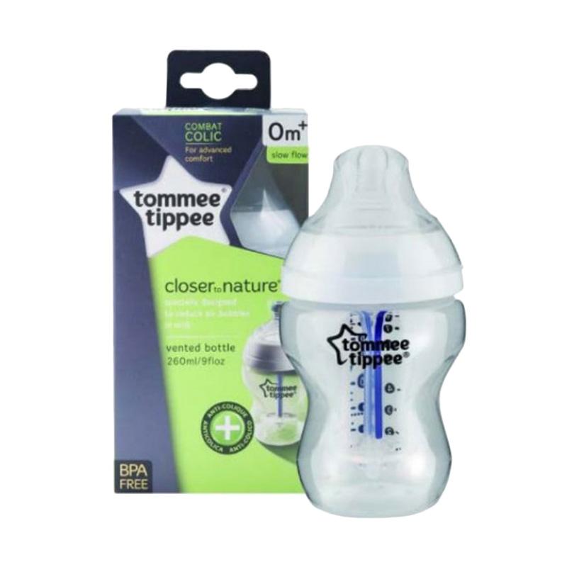 1 2 3 6 12 Cases 0m Tommee Tippee Slow Flow Anti-Colic Bottle 260ml