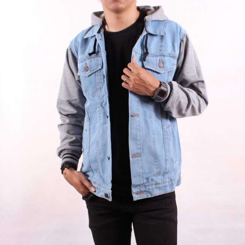 Jaket shop denim hoodie