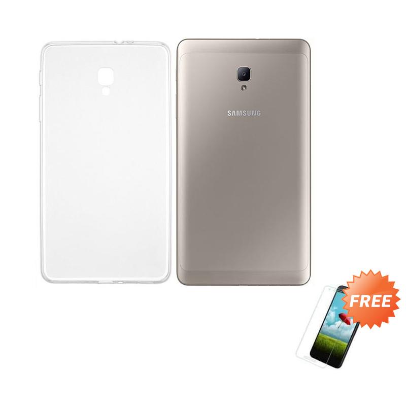oem ultra thin softcase casing for samsung galaxy tab a 8 0 inch 2017 or tab a2 s t385 clear free tempered glass