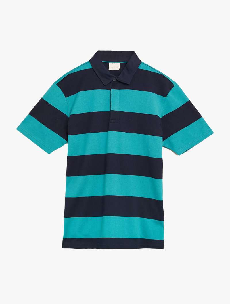 Pure Cotton Striped Rugby Shirt 