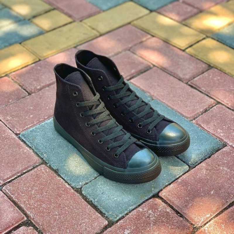 black sneakers canvas