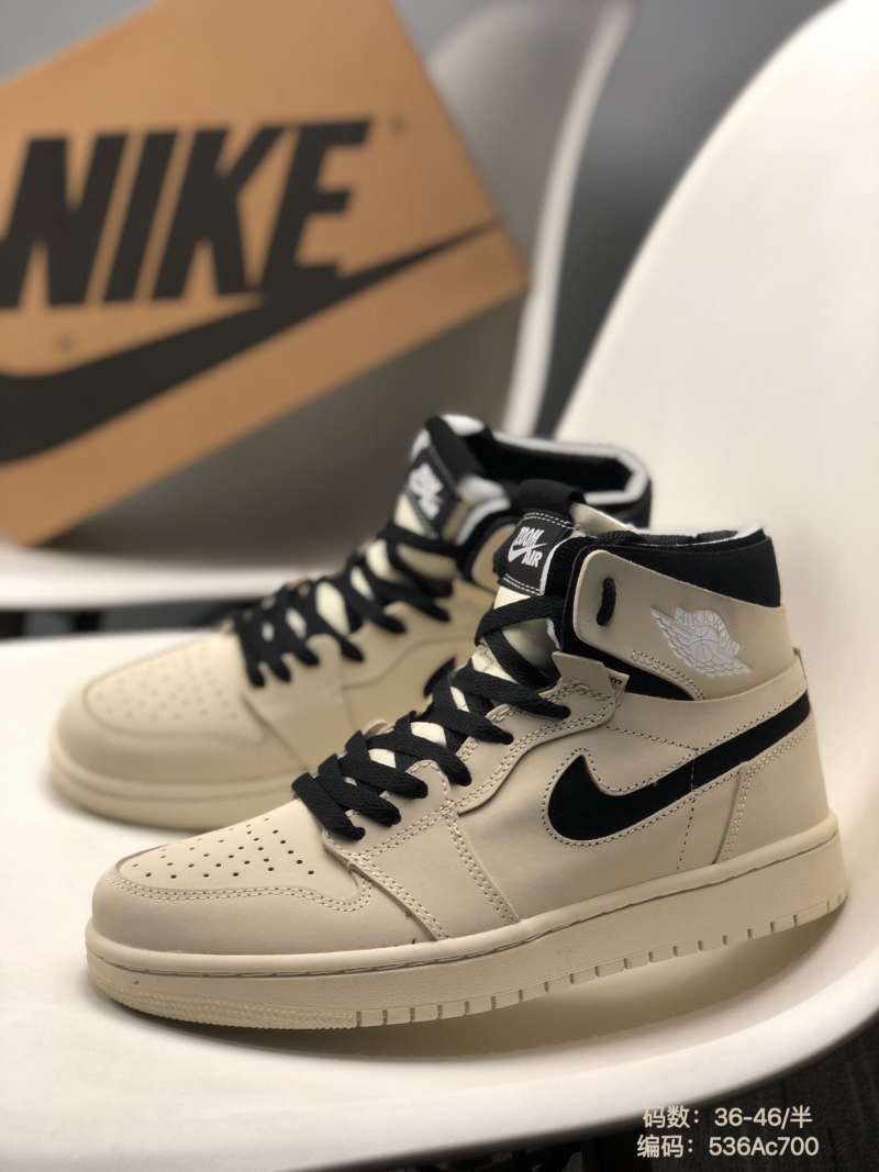 beige leather nike