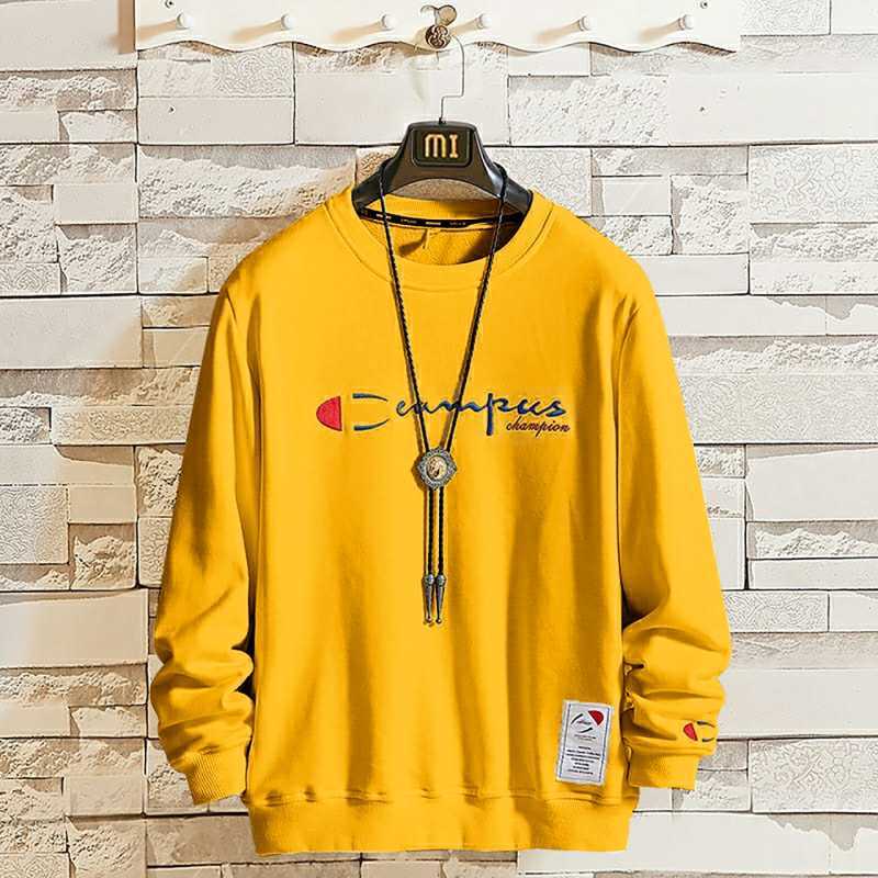 Jual Kaos Distro Sweater Lengan Panjang Campus Sweatshirt Pria Di - Main Image