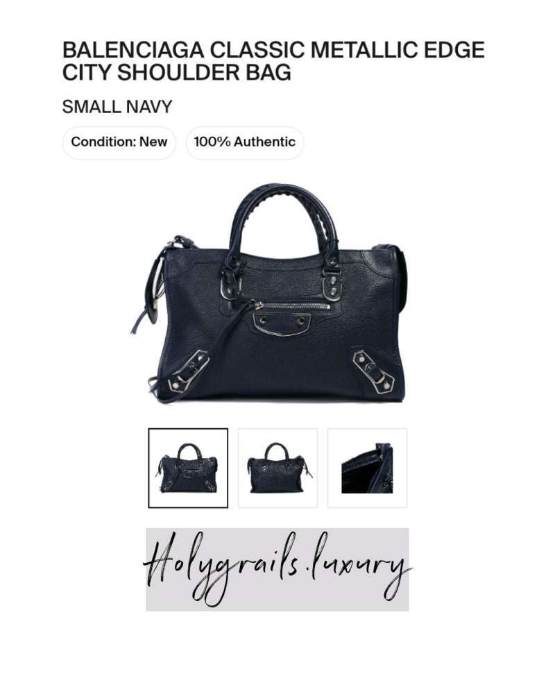 Jual Balenciaga Classic Metallic Edge City Shoulder Bag Black Small Navy Original 100 Di Seller Holygrails Margahayu Tengah Kab. Bandung Blibli
